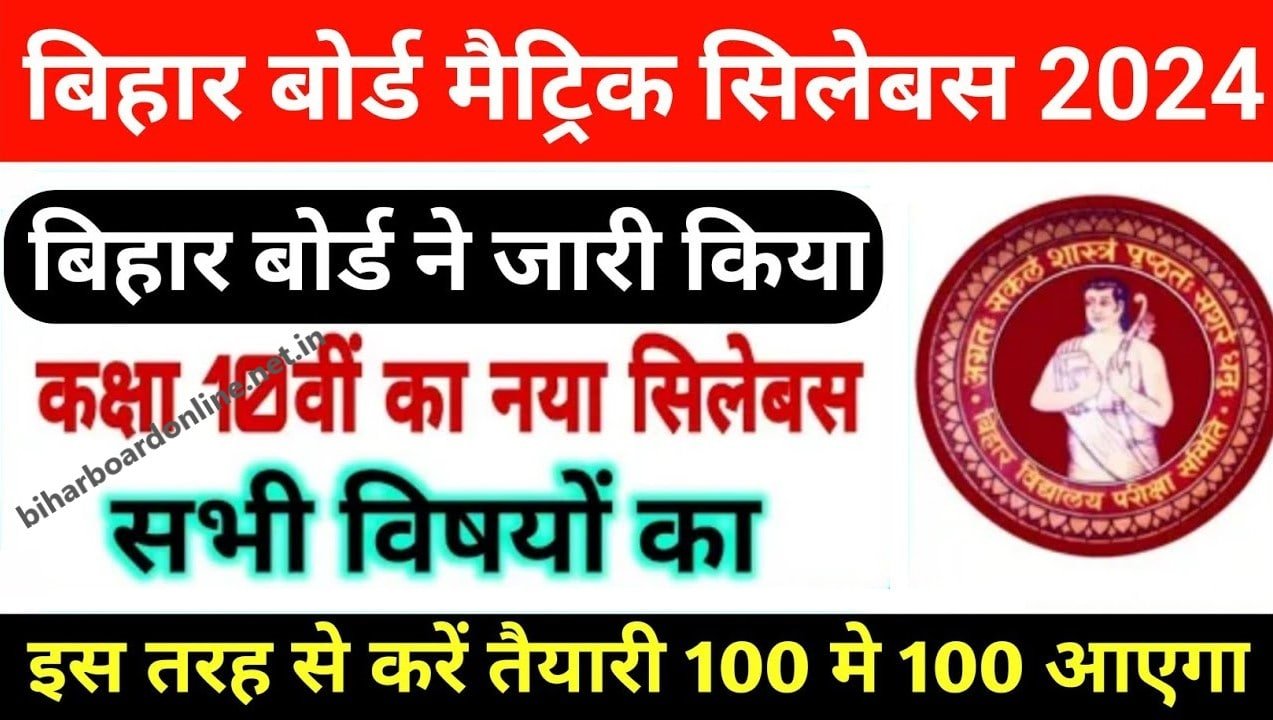 Bihar Board 10th Syllabus 2024 Exam | Download BSEB Class 10th Syllabus PDF