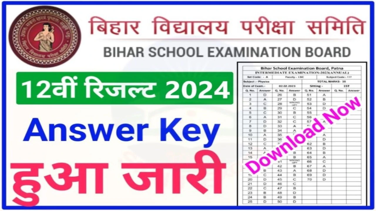 Bihar Board 12th Answer Key 2024